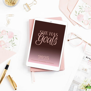 2025 Digital She Has Goals Journal